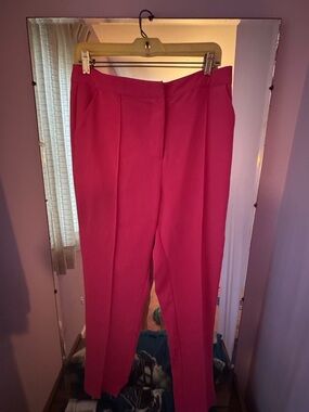 superdown High-Rise Slim Trousers in Fuchsia